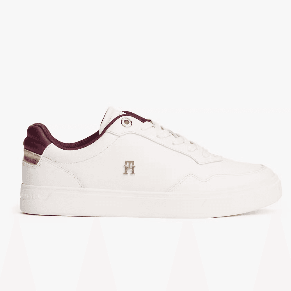 Womens Tommy Hilfiger Monogram Plaque Court Trainers