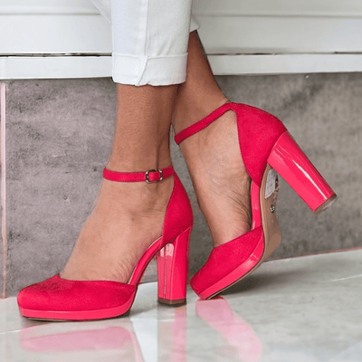 Womens Tamaris 22460 Platform Block Heels - Pink