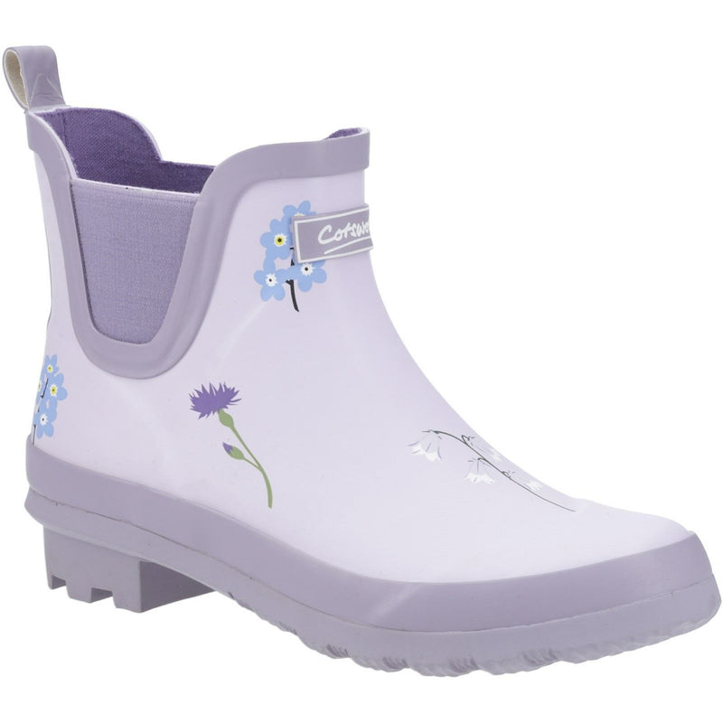 Womens Cotswold Wildflower Ankle Wellingtons - Lilac