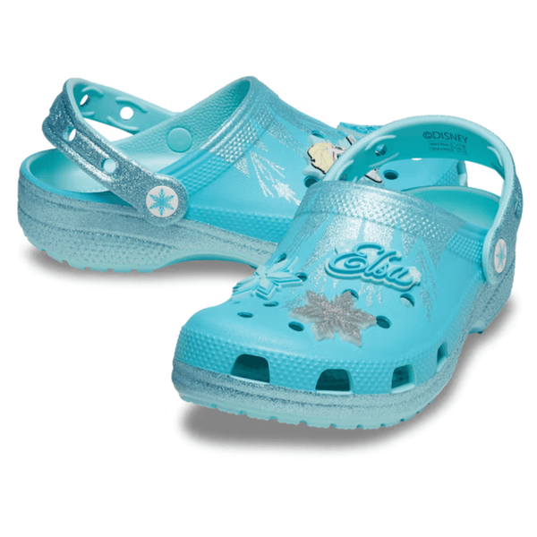 Infant Crocs Toddler Classic Frozen Elsa Clogs - Blue
