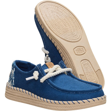 Womens Heydude Wendy Espadrille Hibiscus - Ensign Blue