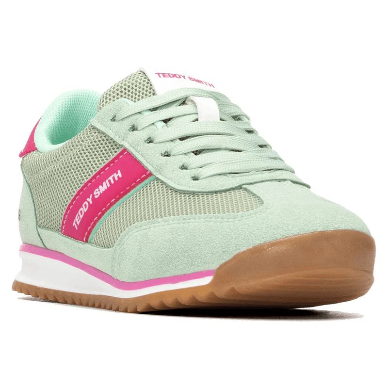 Womens Teddy Smith 120549 Suede Trainers - Aqua