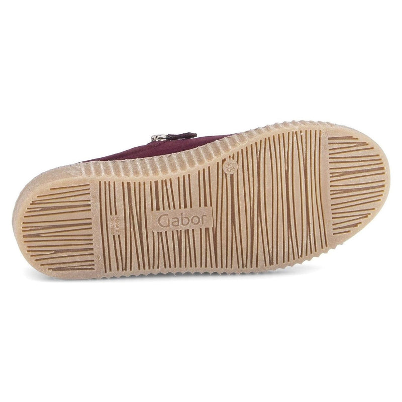 Womens Gabor 6010 Burgundy Suede Platform Trainers - Burgundy