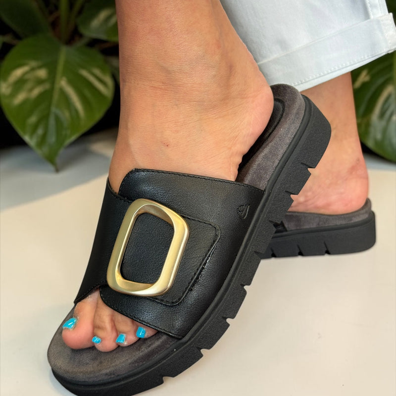 Womens Jana 27561 Black Sandals - Black