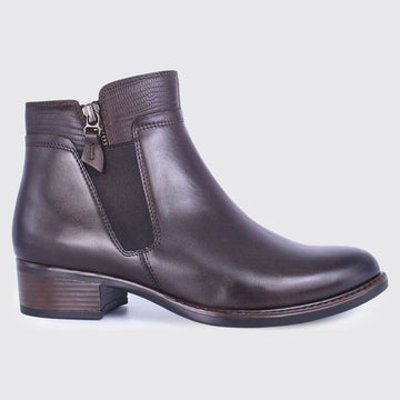 Womens Dubarry Cierra Leather Ankle Boots - Mahogany