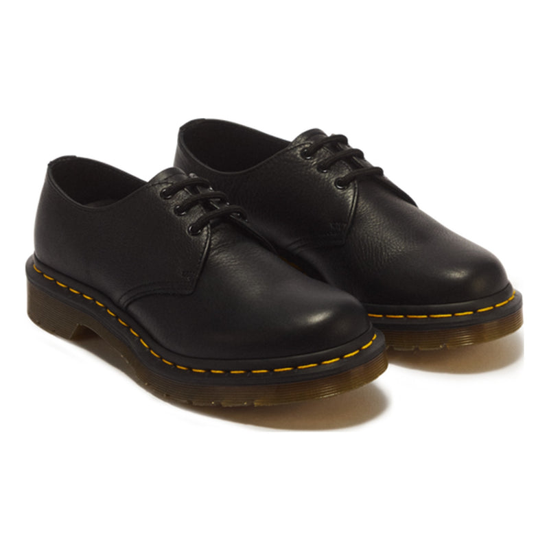Kids Dr. Martens 1461 Virginia Leather Black Oxford School Shoes - Black