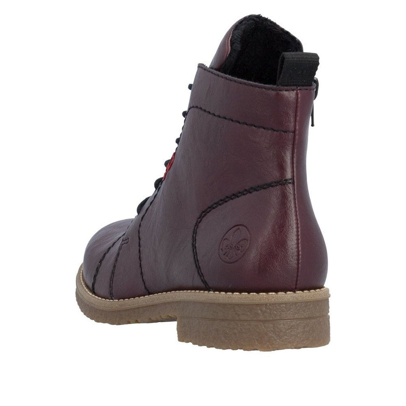 Womens Rieker 73500 Ankle Boots - Blackberry