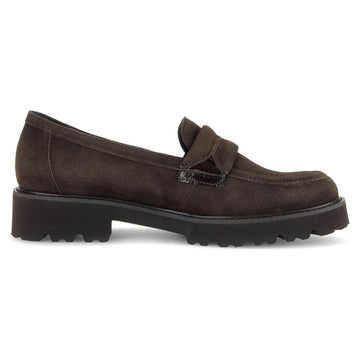 Womens Gabor 4013 Loafers - Dark Brown