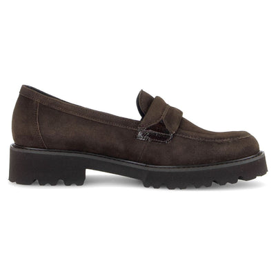 Womens Gabor 4013 Loafers - Dark Brown