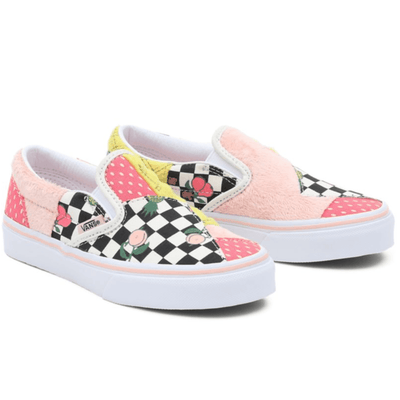 Vans Kids Check Multicolour Patchwork Classic Slip On Trainers - Multi