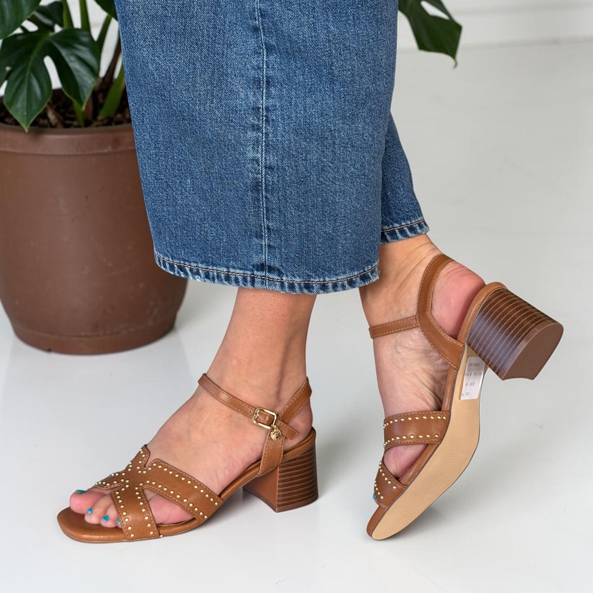 Womens Xti 145464 Block Heel Sandals