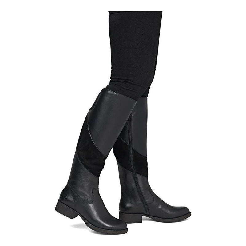 Womens Rieker Z9566 Black Long Boots - Black