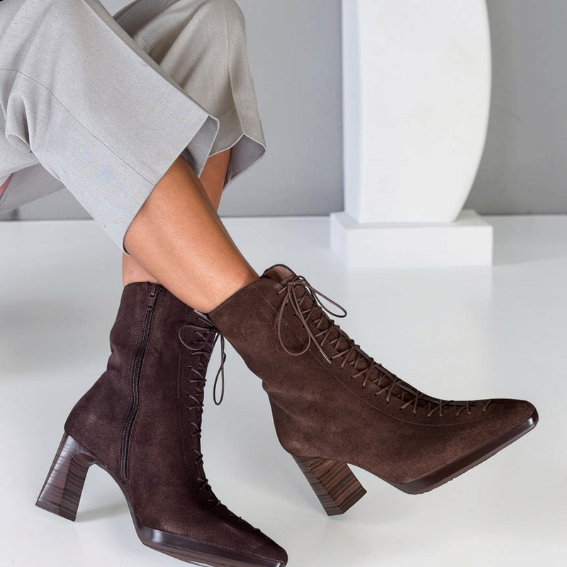 Womens Hispanitas 265227 Bangkok Ankle Boots - Espresso