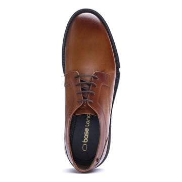 Mens Base London Carter Derby Formal Lace-up Shoe - Waxy Tan