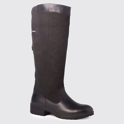 Womens Dubarry Claire Leather Long Boots - Black