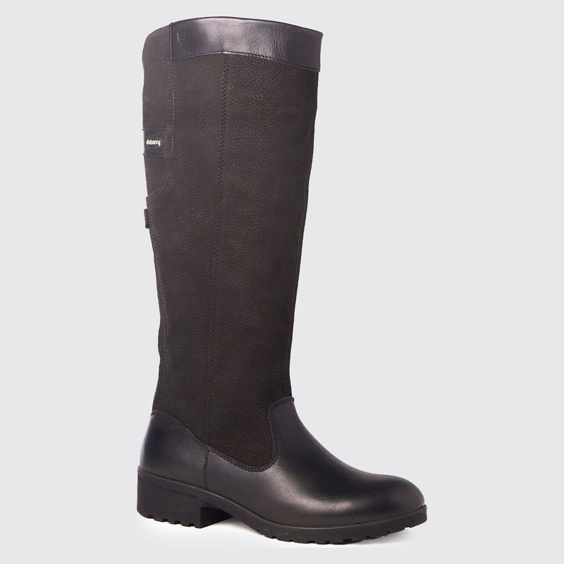 Womens Dubarry Claire Leather Long Boots - Black