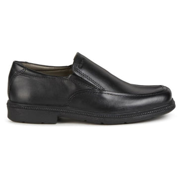 Junior Boys Geox Federico Black School Shoes - Black