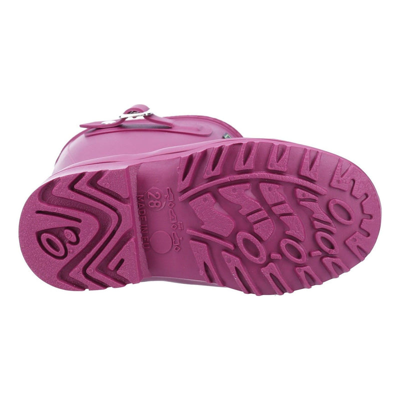 Kids Cotswold Buckingham Waterproof Wellingtons - Berry