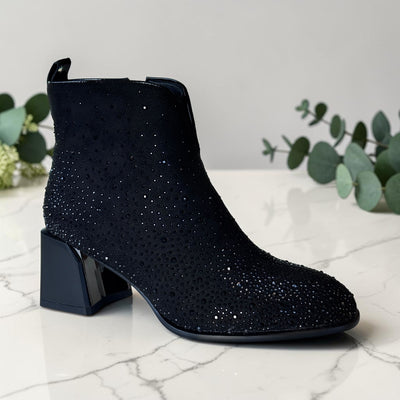 Womens Redz H1528 Black Ankle Boots - Black
