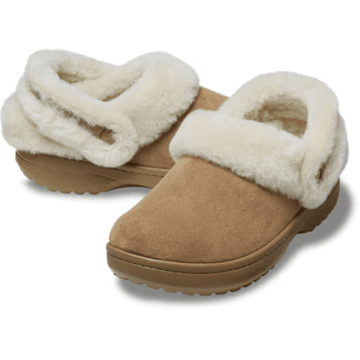 Mens Crocs Classic Unfurgettable Vegan Suede Clogs - Sepia