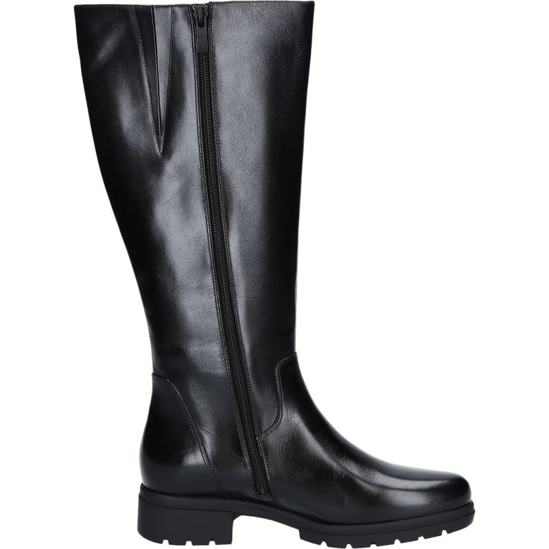 Womens Caprice 25508 Black Nappa Long Boots - Black Nappa