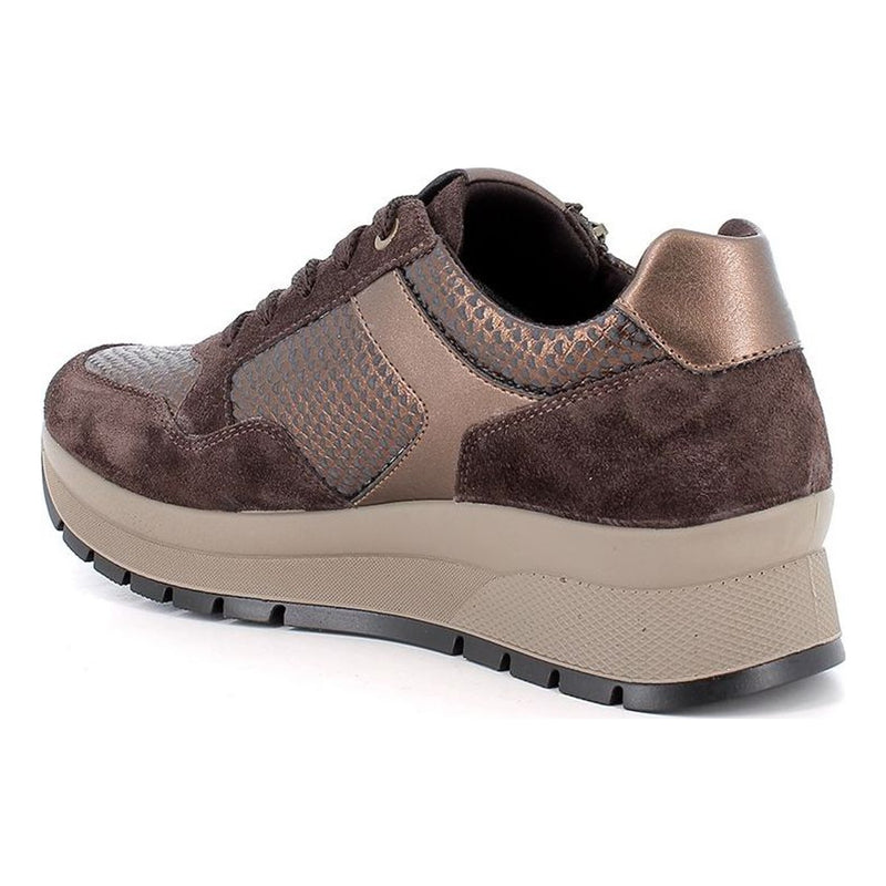 Womens Igi & Co 2173111 Brown Side Zip Wedged Trainers - Brown