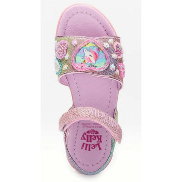 Lelli Kelly Girls Gem Lilac Unicorn Sandals - Purple