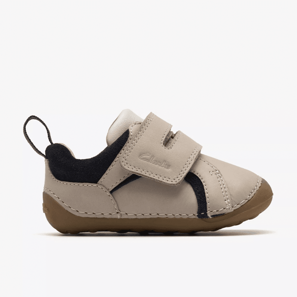 Infant Boys Clarks Tiny Gleam Neutral Velcro Pre Walker Shoes - Neutral