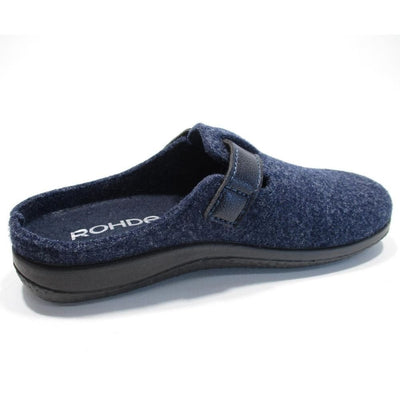 Womens Rohde 6549 Bari Mule Slippers - Ocean Navy