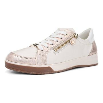Womens Ara 12-34432 Sand Cream Gum Sole Trainers - Sand Cream