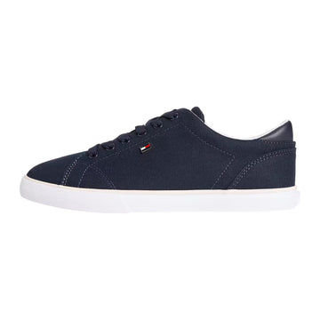 Womens Tommy Hilfiger Space Blue Low Profile Canvas Trainers - Space Blue