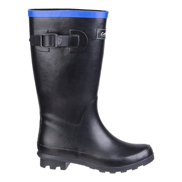 Kids Cotswold Fairweather Black Waterproof Wellingtons - Black