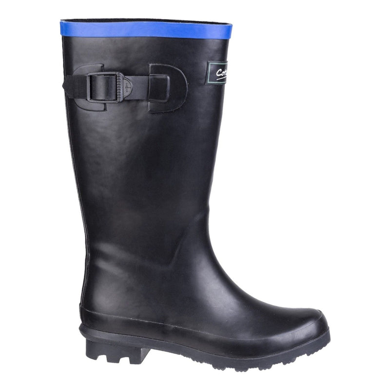 Kids Cotswold Fairweather Black Waterproof Wellingtons - Black