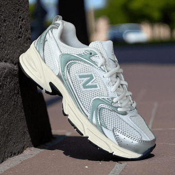 New Balance Womens 530 Trainers - Silver Metallic with Mosaic Green