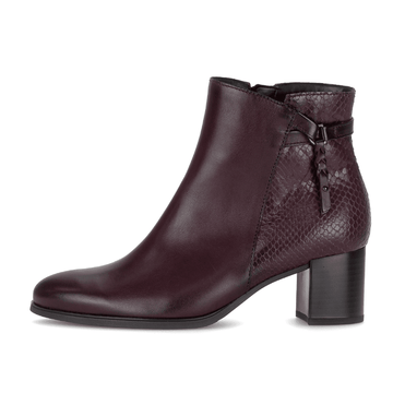 Womens Gabor 75.692 Block Heel Ankle Boots - Burgundy