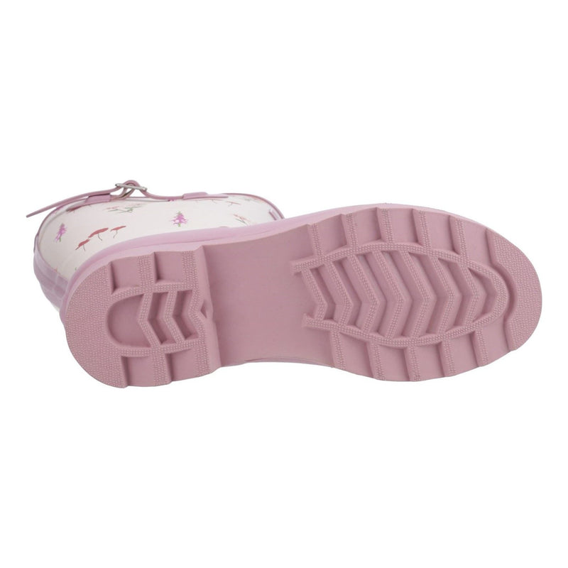 Womens Cotswold Wildflower Tall Pink Wellingtons - Pink