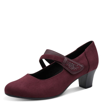 Womens Jana 24464 Block Heels - Bordeaux