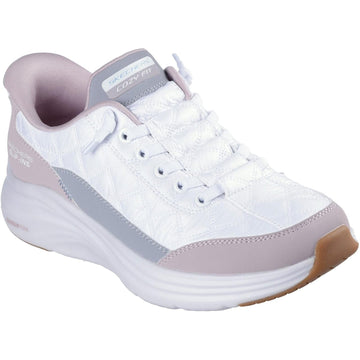 Womens Skechers 150404 Contour Foam White Lavender Trainers - White Lavender