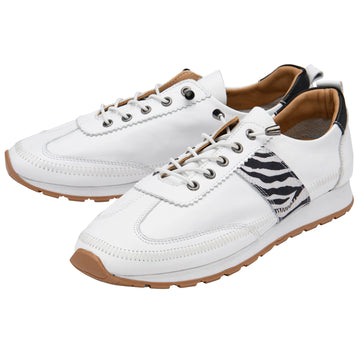 Womens Lotus ULS651 Lola Slip-On Trainers - White