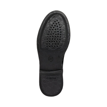 Junior Girls Geox Agata Black Patent School Shoes - Black Patent