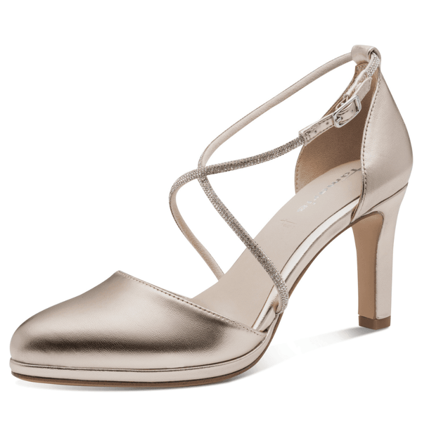 Womens Tamaris Diamante Strap High Heels