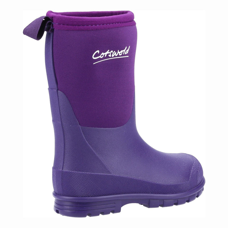 Kids Cotswold Hilly Neoprene Wellingtons - Purple