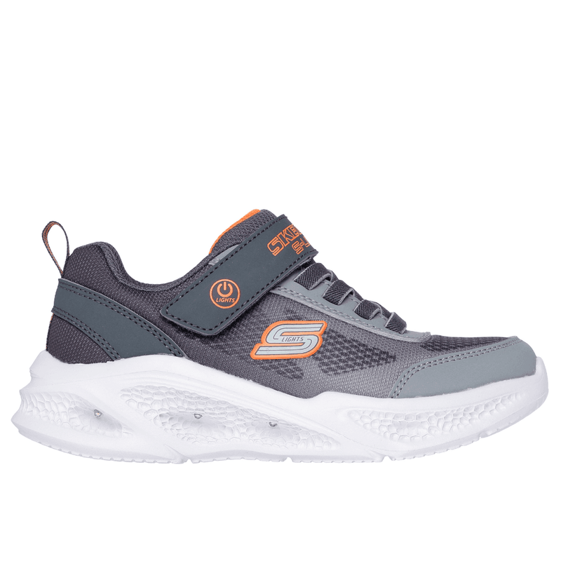 Skechers Infant Meteor - Lights Krendox Trainers - Charcoal