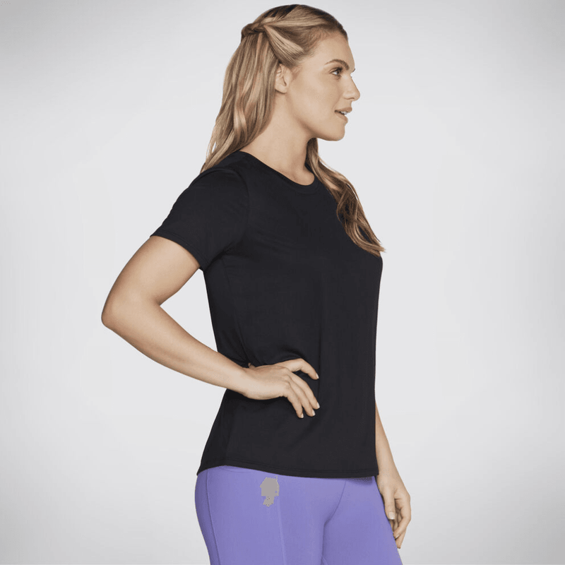 Womens Skechers GO Dri Swift Tee - Black