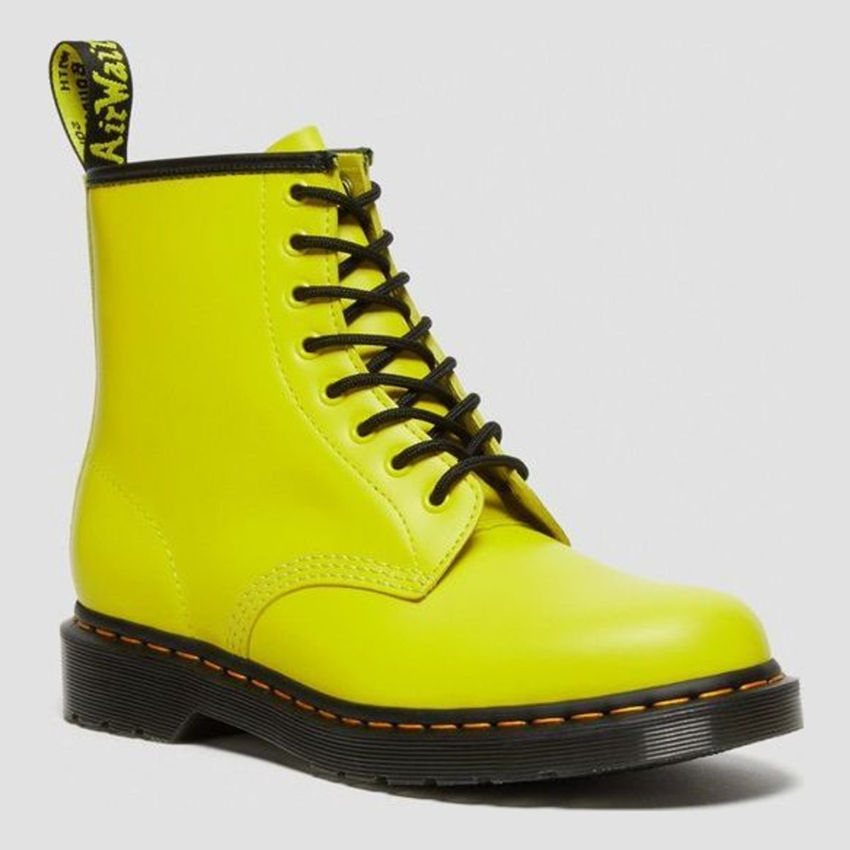 Unisex Dr. Martens 1460 Smooth Sulphur Yellow Leather Ankle Boots