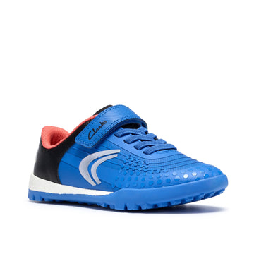 Boys Clarks CICA Goal Kid Football Shoes - Blue