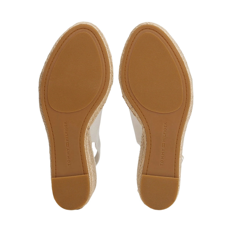 Womens Tommy Hilfiger Ecru Hemp Slingback Wedge Espadrilles - Ecru