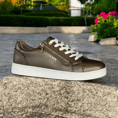 Womens Lloyd & Pryce Flucher Pewter Metallic Trainers - Antique