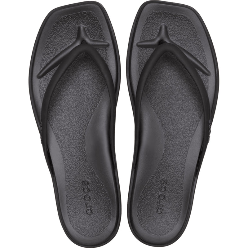 Womens Crocs Miami Flip Flops - Black