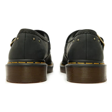 Womens Dr. Martens Mary Jane Flower Black Crazy Horse Leather Casual Shoes - Black